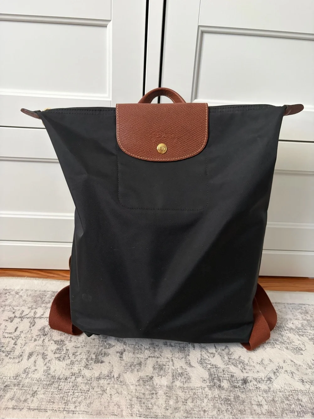 Black Medium Longchamp Backpack